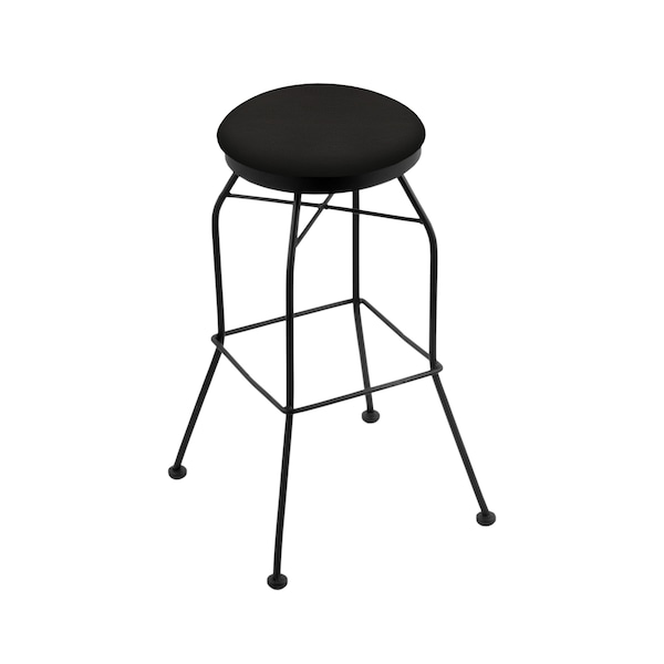 30" Swivel Bar Stool, Black Wrinkle, Canter Espresso Seat